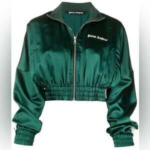 ‼️RARE‼️🎸PALM ANGELES🎸🔥NWOT🔥LOGO PRINT CROPPED JACKET— S